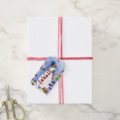 Kerstman cadeaubijsluiter cadeaulabel (Met Touw)