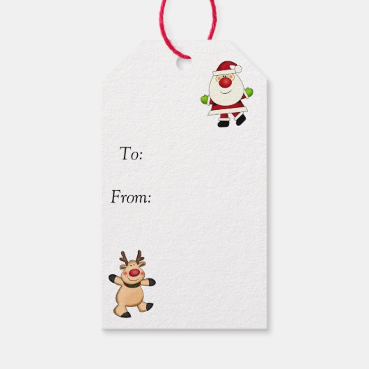 kerstman cadeaulabel (Achterkant)