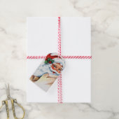  kerstman cadeaulabel (Met Touw)