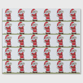 kerstman cadeaupapier (Vlak)
