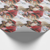  kerstman cadeaupapier (Hoek)