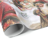  kerstman cadeaupapier (Rol Hoek)