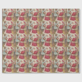  kerstman cadeaupapier (Vlak)