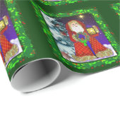  kerstman cadeaupapier (Rol Hoek)