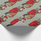  kerstman cadeaupapier (Hoek)