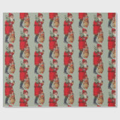  kerstman cadeaupapier (Vlak)