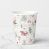 Kerstman Cadeaus Kerst Papieren beker (Achterkant)