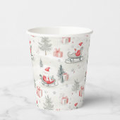 Kerstman Cadeaus Kerst Papieren beker (Links)