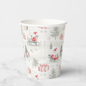 Kerstman Cadeaus Kerst Papieren beker (Rechts)