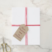 Kerstman cadeautag uit de oude doos cadeaulabel (Met Touw)