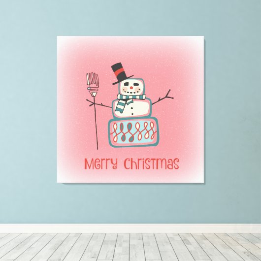 Kerstman Canvas Afdruk (Insitu (Houten vloer))