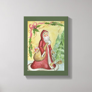 Kerstman Canvas Kunstprint Afdruk