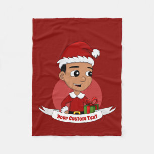 kerstman cartoon deken