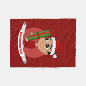 kerstman cartoon deken (Voorkant (Horizontaal))