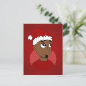 Kerstman cartoon feestdagenkaart (Staand voorkant)