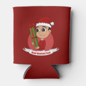 kerstman cartoon koelbox blikjeskoeler (Voorkant)