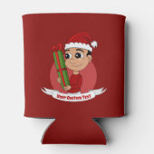 kerstman cartoon koelbox blikjeskoeler (Achterkant)