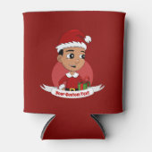 kerstman cartoon koelbox blikjeskoeler (Voorkant)