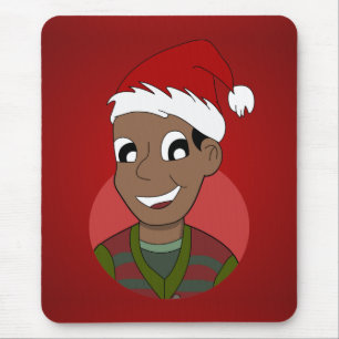 Kerstman cartoon muismat
