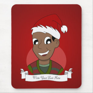 Kerstman cartoon muismat
