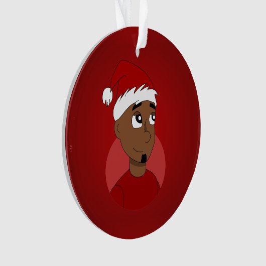Kerstman cartoon ornament (voorkant)