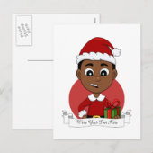 kerstman cartoon vakantie briefkaart (Voorkant / Achterkant)