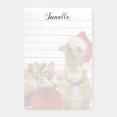 Kerstman Chihuahua Dogs plaatst het briefje Post-it® Notes (Voorkant)