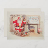 Kerstman Christmas Spirit Briefkaart (Voorkant / Achterkant)