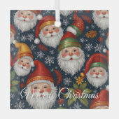 Kerstman Collectie Glas Ornament (Voorkant)