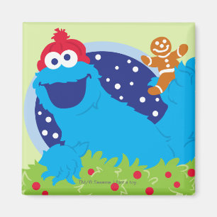 Kerstman Cookie Monster Magneet