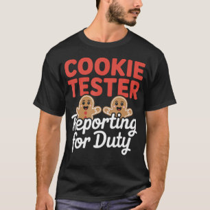 Kerstman Cookie Tester Dienstrapportage Grappige K T-shirt