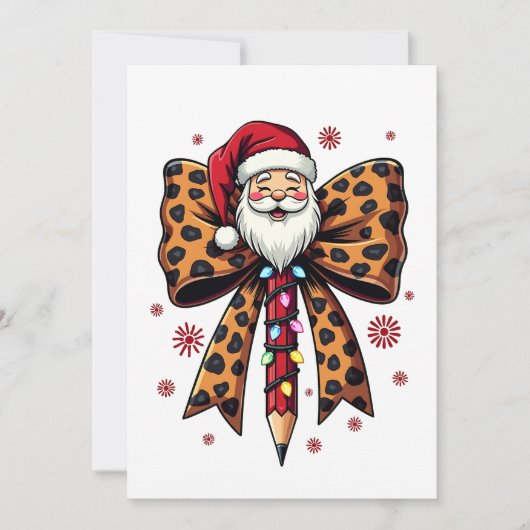 Kerstman Coquette strik School Lesgeven  Kaart (Voorkant)