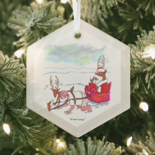 Kerstman Coup zeshoekige glazen kerstbal Glas Ornament