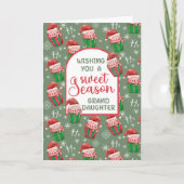 Kerstman Cupcakes voor kleindochter Kaart (Voorkant)