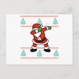 Kerstman dab dance lelijke kerst T-shirt Feestdagenkaart