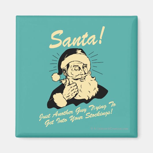 Kerstman. De man probeert je voorraad in te halen Magneet (Voorkant)