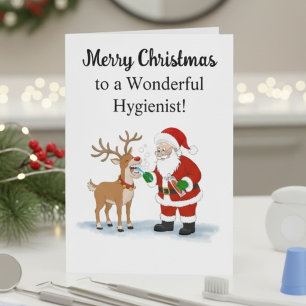 Kerstman de mondhygiënist Kerstmis glimlach Kaart