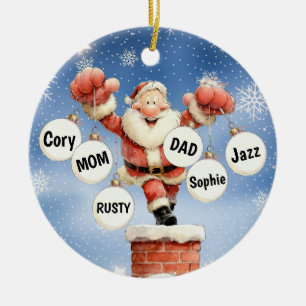 Kerstman decoratie voor de schoorsteen