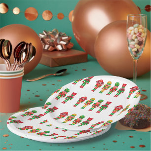 Kerstman decoratie voor kerst papieren bordje