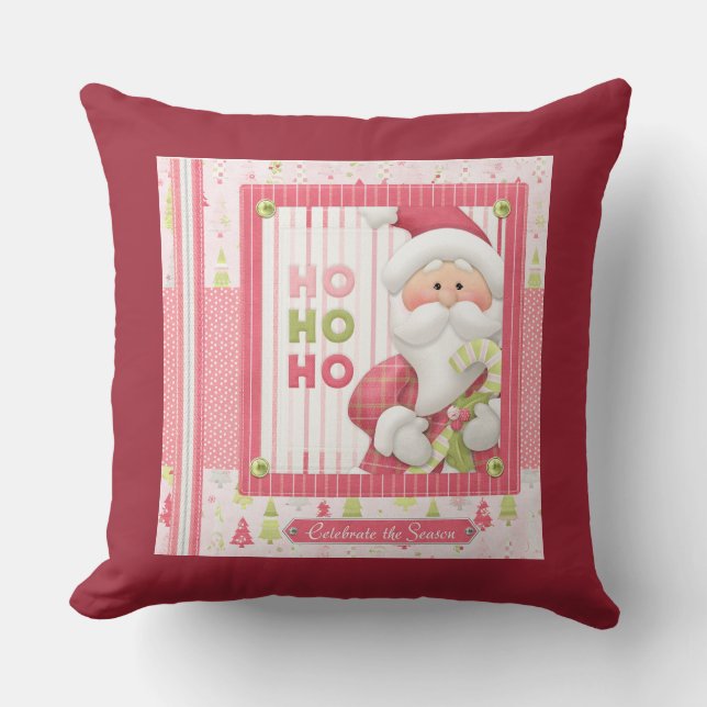Kerstman decoratief Sierkussen (Voorkant)