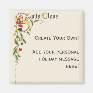 kerstman, decoratieve kerstgrens magneet