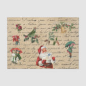 Kerstman Decoupage Victorian stijl Tissuepapier (Voorkant)