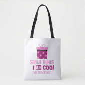 Kerstman denkt ... Roze en Bourgogne Tas (Voorkant)