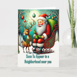 Kerstman deze kerst kaart