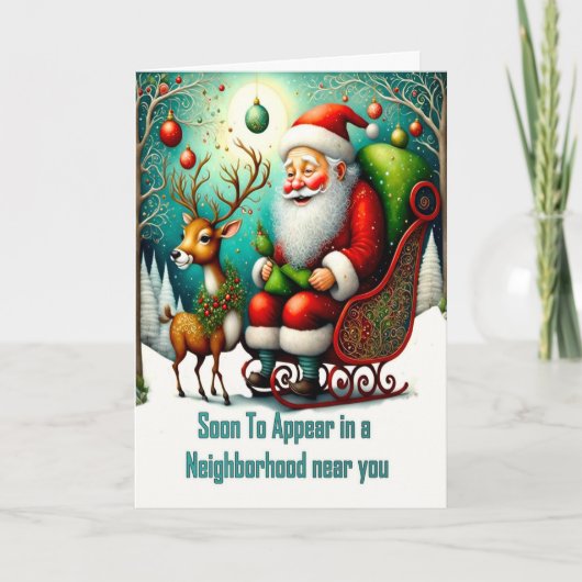 Kerstman deze kerst kaart (Voorkant)