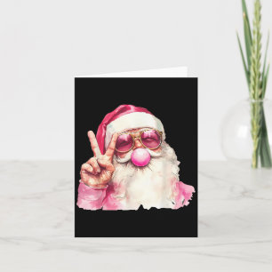 Kerstman die bubbelgom blaast Nk Sungles Kerstmis Kaart