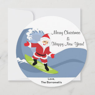 Kerstman die een Kerstkaart van de Golf berijden