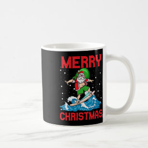 Kerstman die een kolossale golf surft, Kids, Jeugd Koffiemok