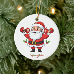 Kerstman die halters tilt – Grappige Kerst Keramisch Ornament