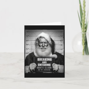 Kerstman die inbreekt Mugshot Grappige Kerstmis Ho Kaart